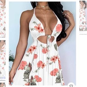 Halter Ruffled Dress